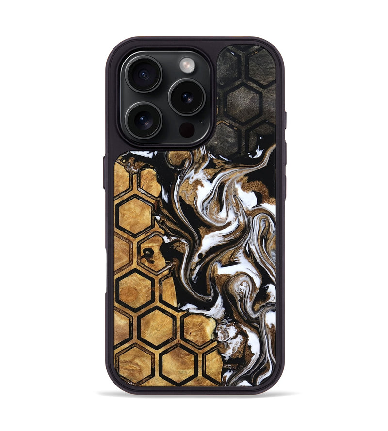 iPhone 16 Pro Wood Phone Case - Azalea (Pattern, 799545)