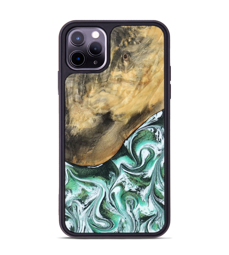 iPhone 11 Pro Max Wood Phone Case - Makala (Green, 799553)