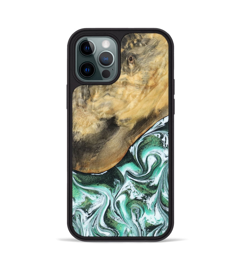 iPhone 12 Pro Wood Phone Case - Makala (Green, 799553)