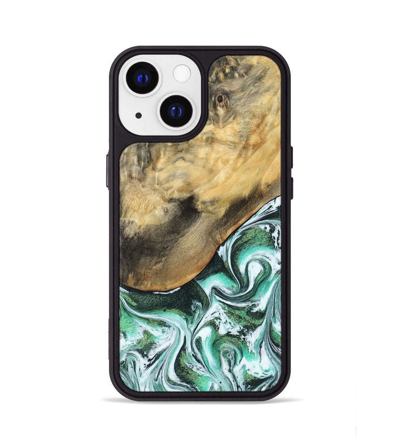 iPhone 13 Wood Phone Case - Makala (Green, 799553)
