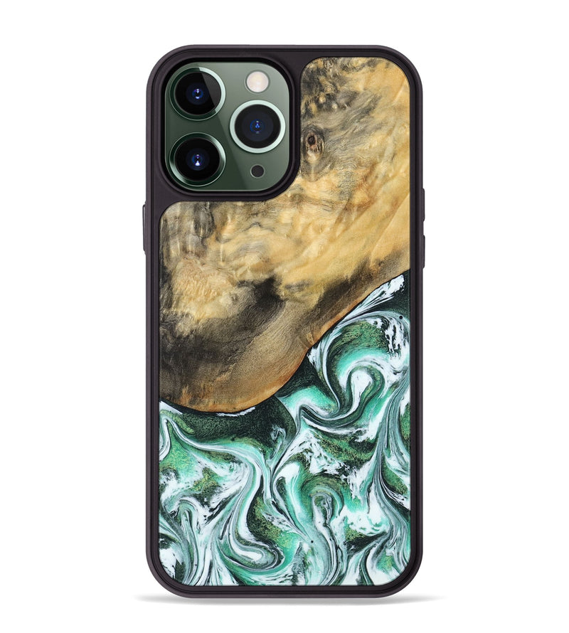iPhone 13 Pro Max Wood Phone Case - Makala (Green, 799553)