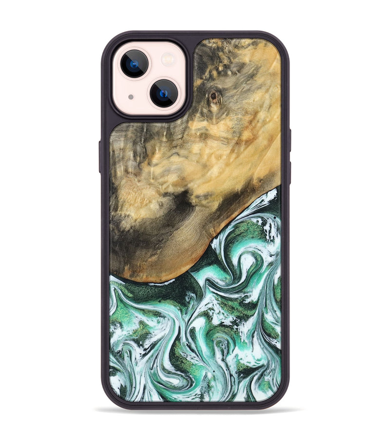 iPhone 14 Plus Wood Phone Case - Makala (Green, 799553)