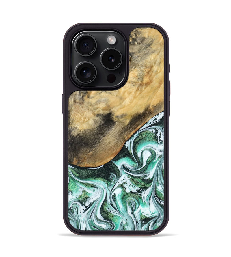 iPhone 15 Pro Wood Phone Case - Makala (Green, 799553)