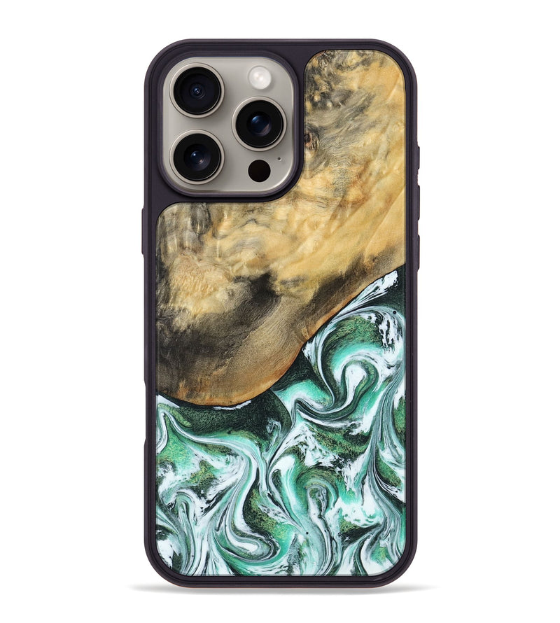 iPhone 16 Pro Max Wood Phone Case - Makala (Green, 799553)