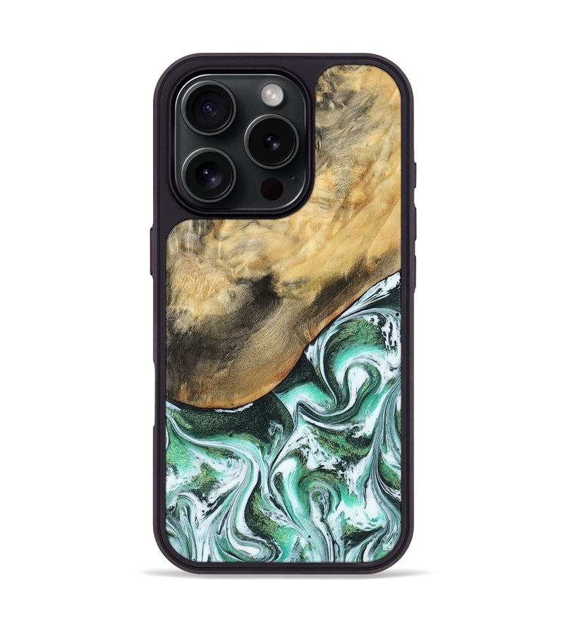 iPhone 16 Pro Wood Phone Case - Makala (Green, 799553)