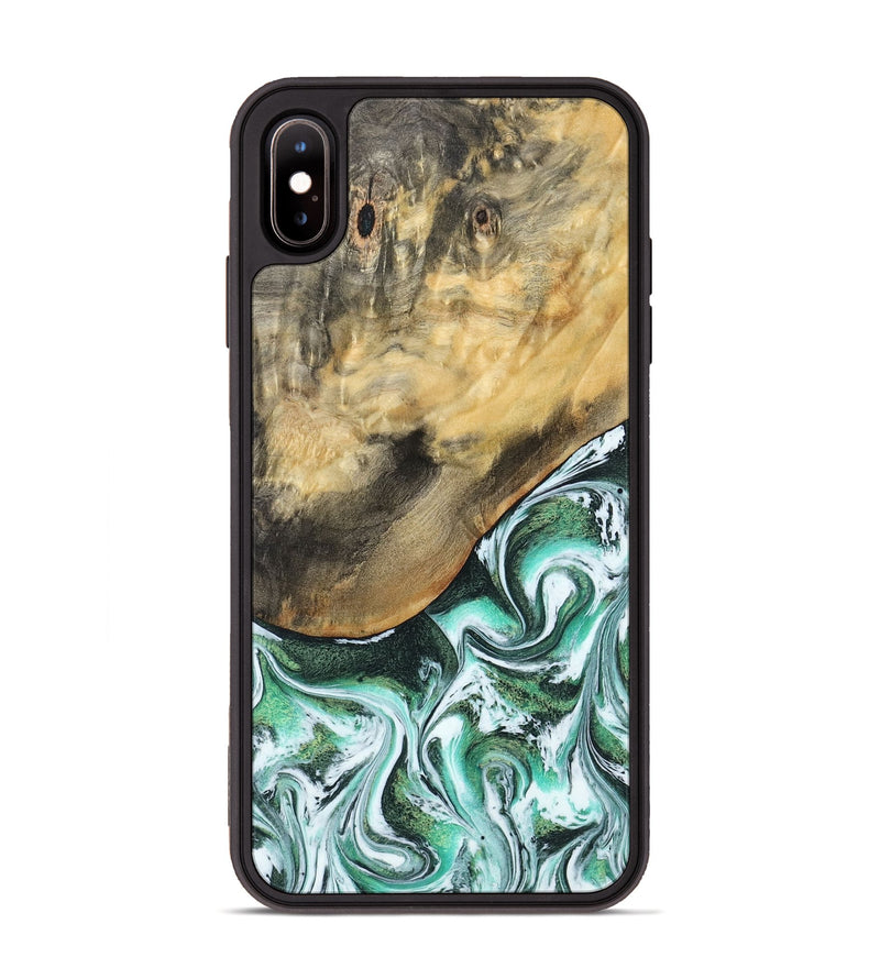 iPhone Xs Max Wood Phone Case - Makala (Green, 799553)