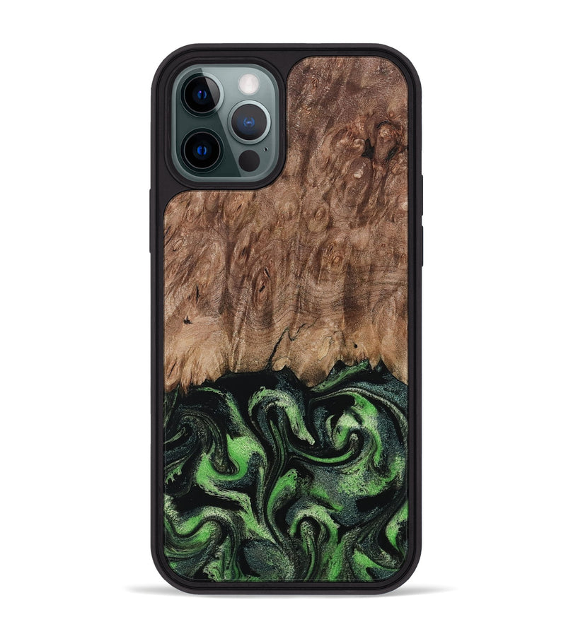 iPhone 12 Pro Max Wood Phone Case - Blaine (Green, 799554)
