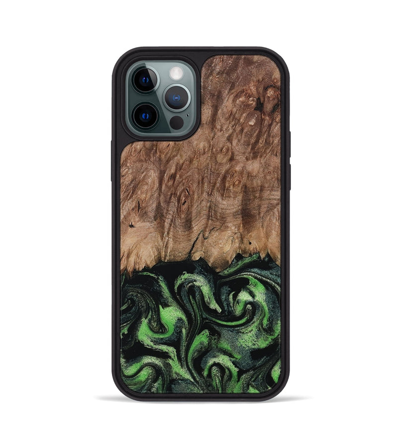 iPhone 12 Pro Wood Phone Case - Blaine (Green, 799554)