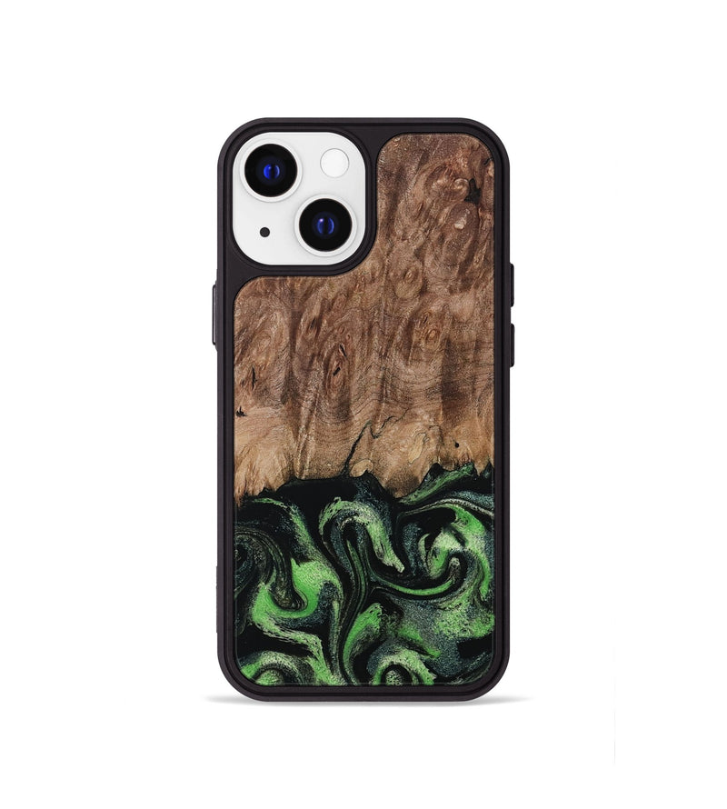 iPhone 13 mini Wood Phone Case - Blaine (Green, 799554)
