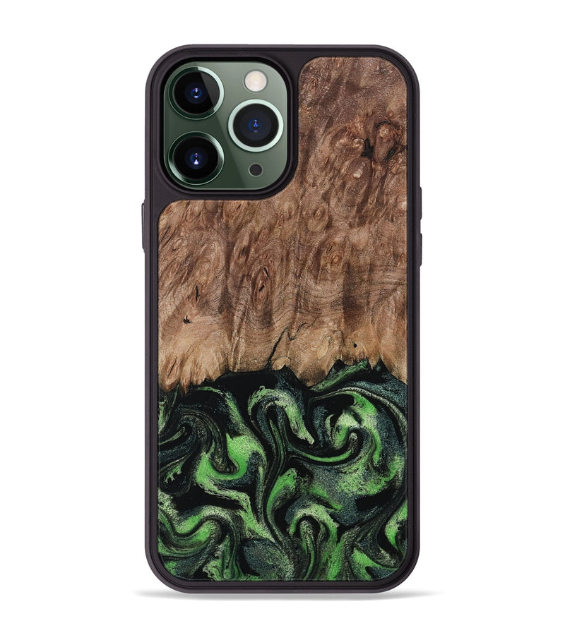 iPhone 13 Pro Max Wood Phone Case - Blaine (Green, 799554)