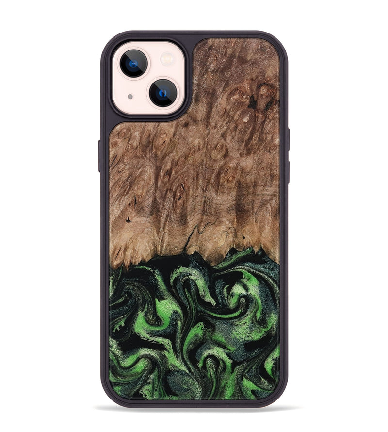 iPhone 14 Plus Wood Phone Case - Blaine (Green, 799554)