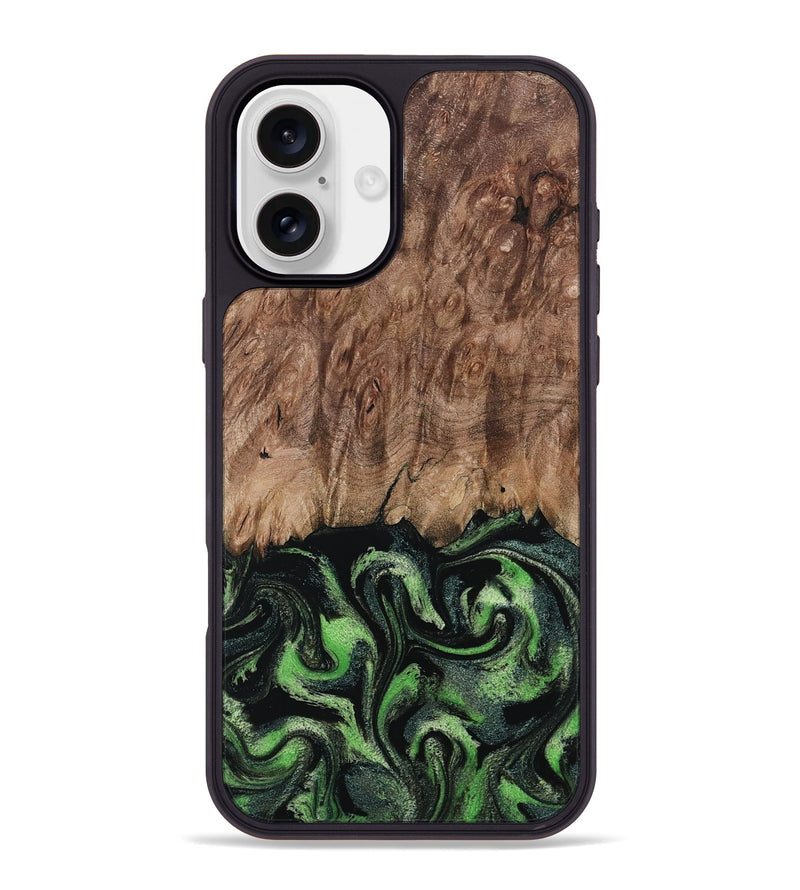 iPhone 16 Plus Wood Phone Case - Blaine (Green, 799554)