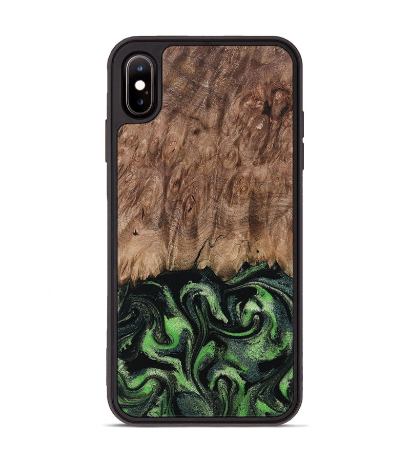 iPhone Xs Max Wood Phone Case - Blaine (Green, 799554)