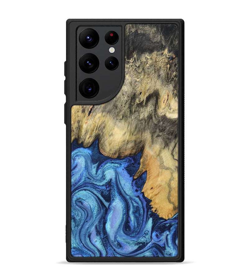 Galaxy S22 Ultra Wood Phone Case - Mylo (Blue, 799563)