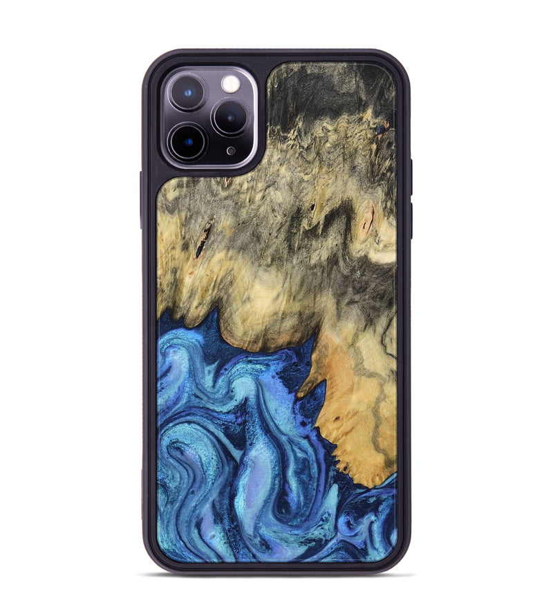 iPhone 11 Pro Max Wood Phone Case - Mylo (Blue, 799563)