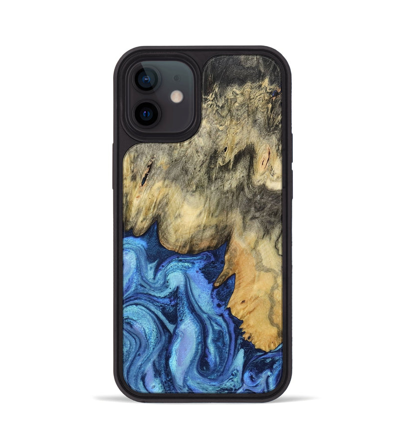 iPhone 12 Wood Phone Case - Mylo (Blue, 799563)