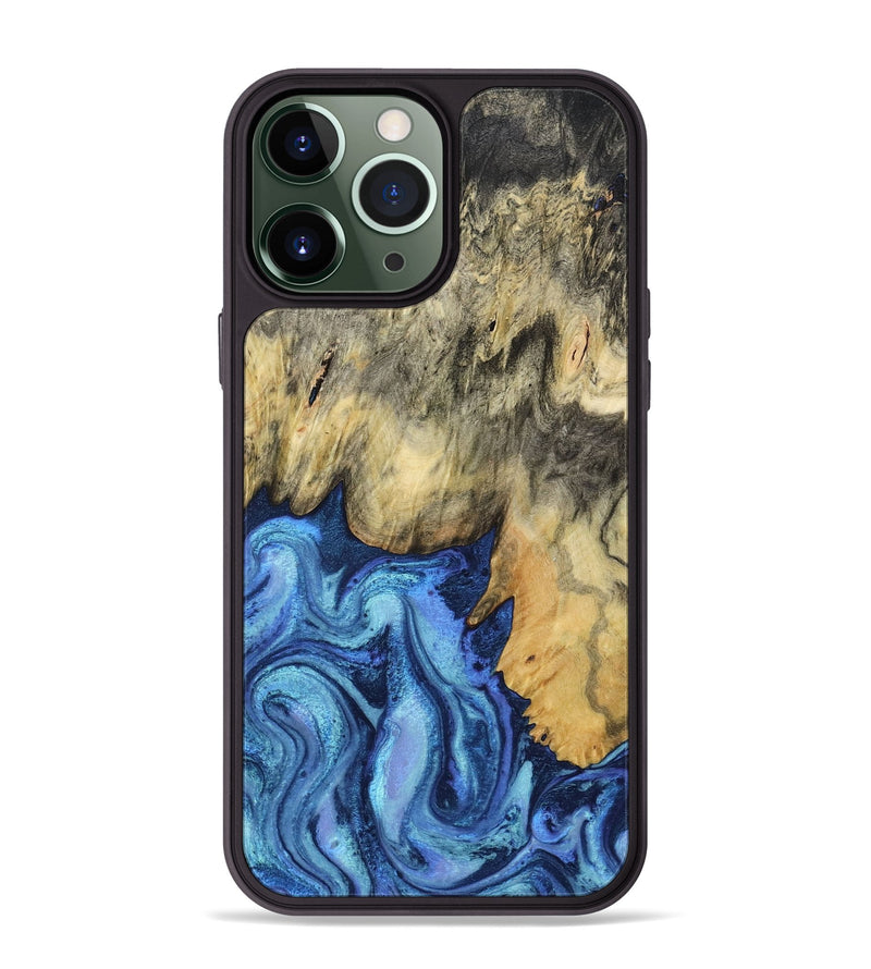 iPhone 13 Pro Max Wood Phone Case - Mylo (Blue, 799563)