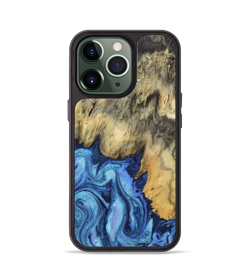 iPhone 13 Pro Wood Phone Case - Mylo (Blue, 799563)