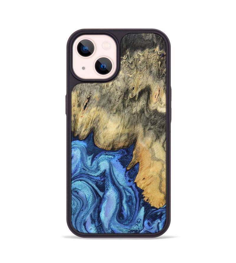 iPhone 14 Wood Phone Case - Mylo (Blue, 799563)
