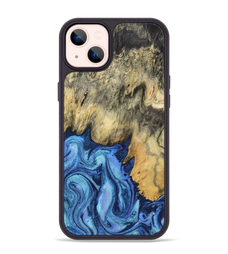 iPhone 14 Plus Wood Phone Case - Mylo (Blue, 799563)