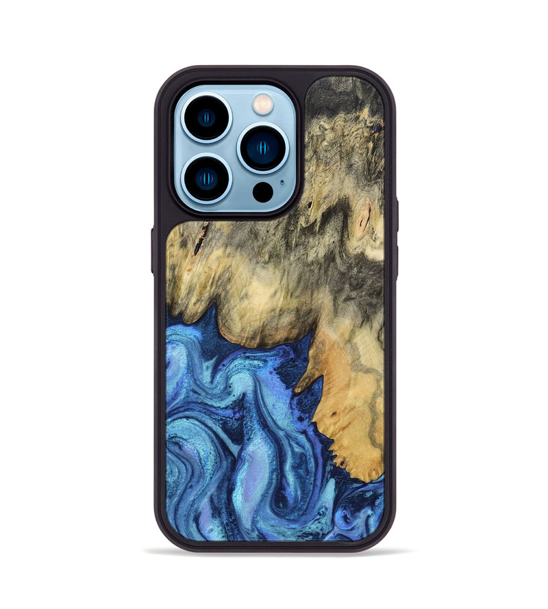 iPhone 14 Pro Wood Phone Case - Mylo (Blue, 799563)