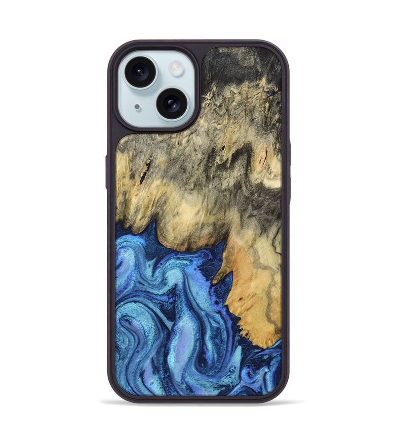 iPhone 15 Wood Phone Case - Mylo (Blue, 799563)