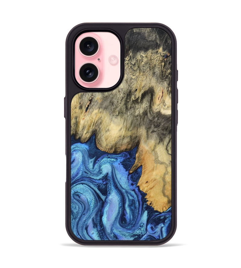 iPhone 16 Wood Phone Case - Mylo (Blue, 799563)