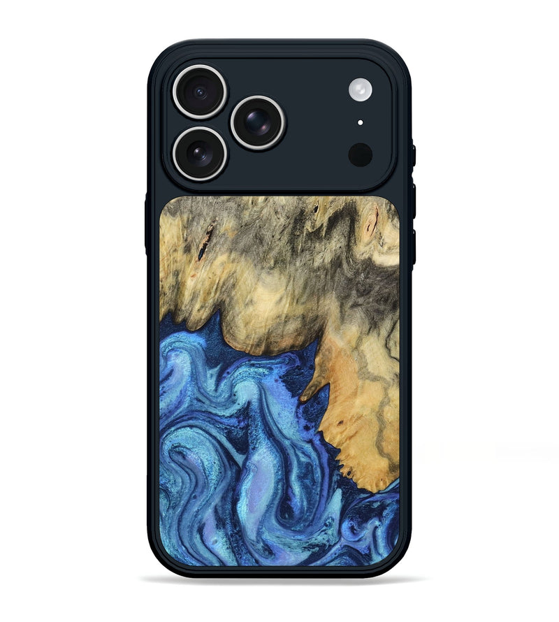 iPhone 17 Pro Max Wood Phone Case - Mylo (Blue, 799563)