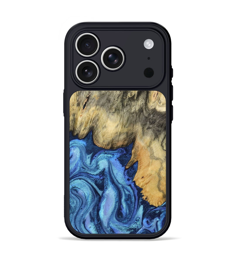 iPhone 17 Pro Wood Phone Case - Mylo (Blue, 799563)