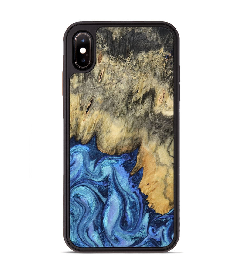 iPhone Xs Max Wood Phone Case - Mylo (Blue, 799563)
