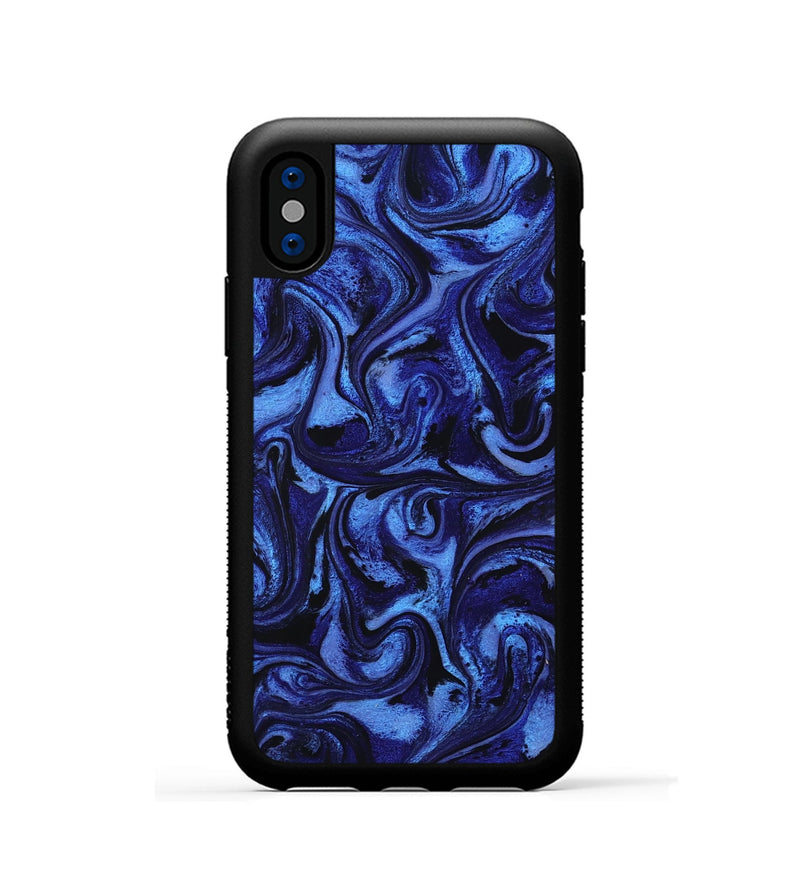 iPhone Xs ResinArt Phone Case - Teressa (Blue, 799564)