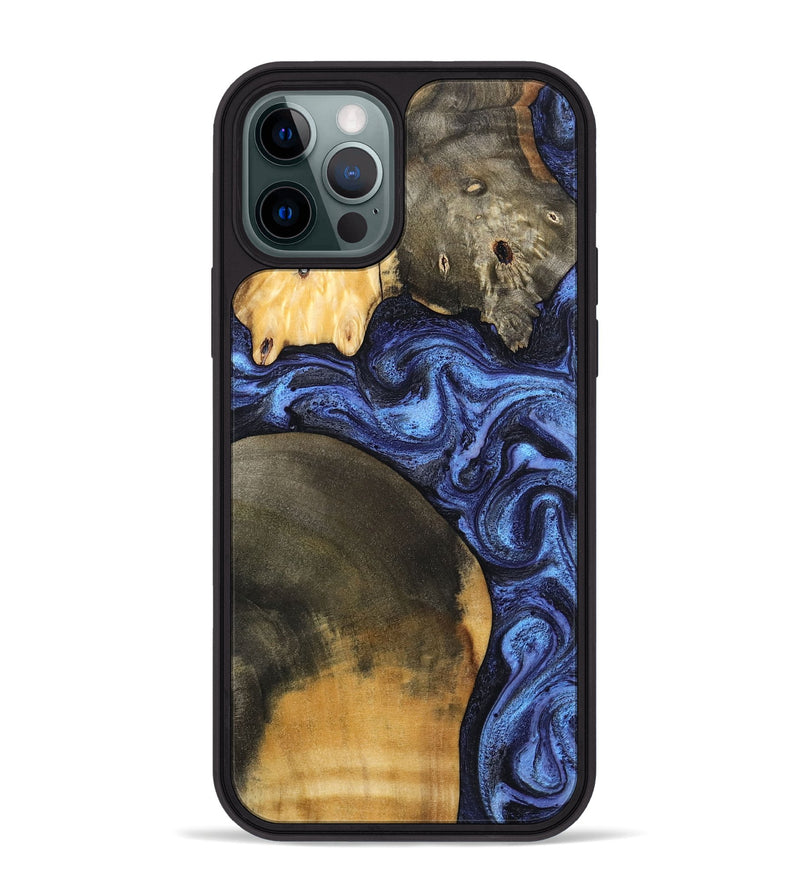 iPhone 12 Pro Max Wood Phone Case - Ole (Blue, 799565)