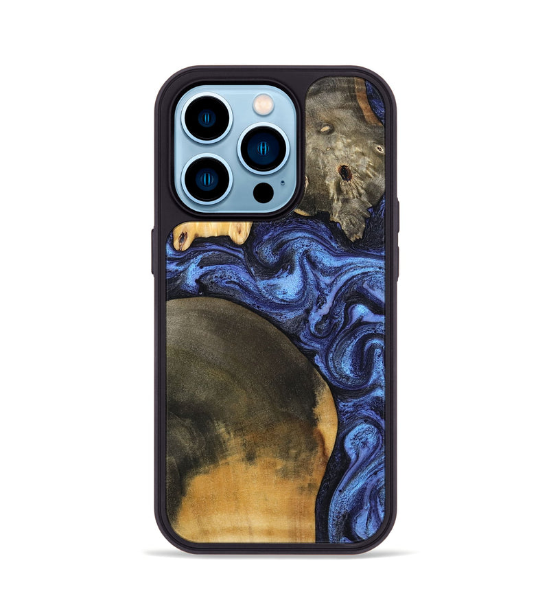 iPhone 14 Pro Wood Phone Case - Ole (Blue, 799565)