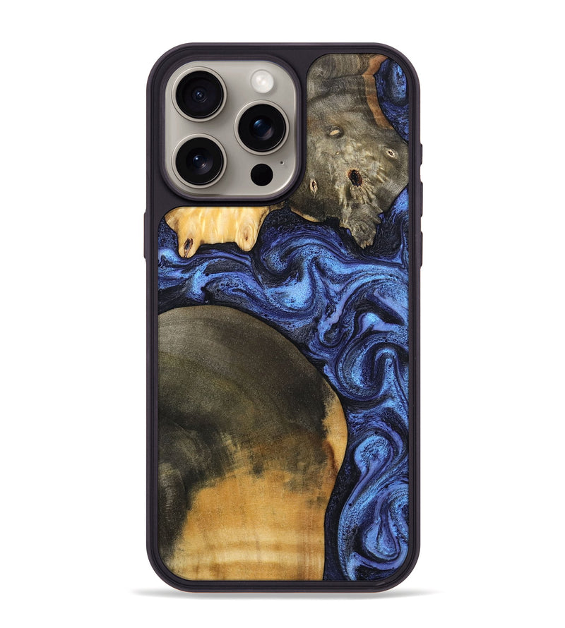 iPhone 15 Pro Max Wood Phone Case - Ole (Blue, 799565)