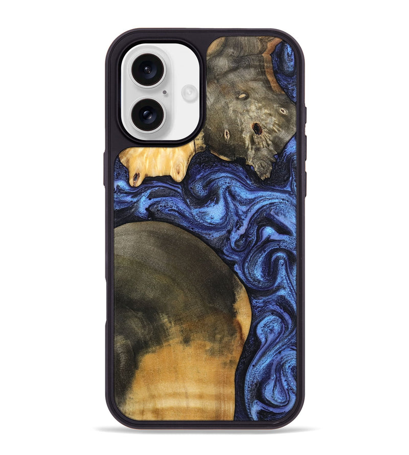 iPhone 16 Plus Wood Phone Case - Ole (Blue, 799565)