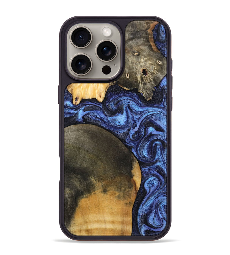 iPhone 16 Pro Max Wood Phone Case - Ole (Blue, 799565)