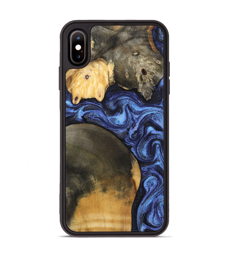 iPhone Xs Max Wood Phone Case - Ole (Blue, 799565)