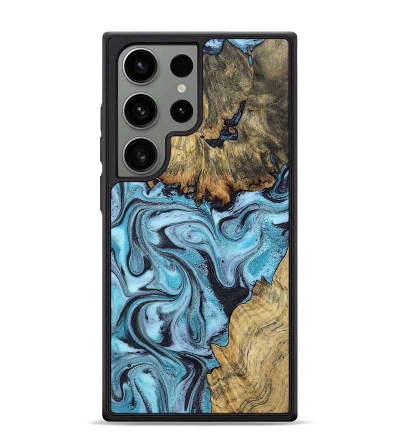 Galaxy S24 Ultra Wood Phone Case - Marcia (Blue, 799566)