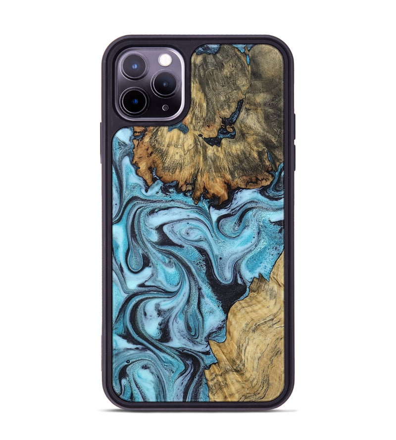 iPhone 11 Pro Max Wood Phone Case - Marcia (Blue, 799566)