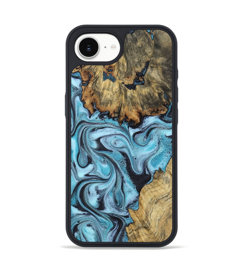 iPhone 16e Wood Phone Case - Marcia (Blue, 799566)