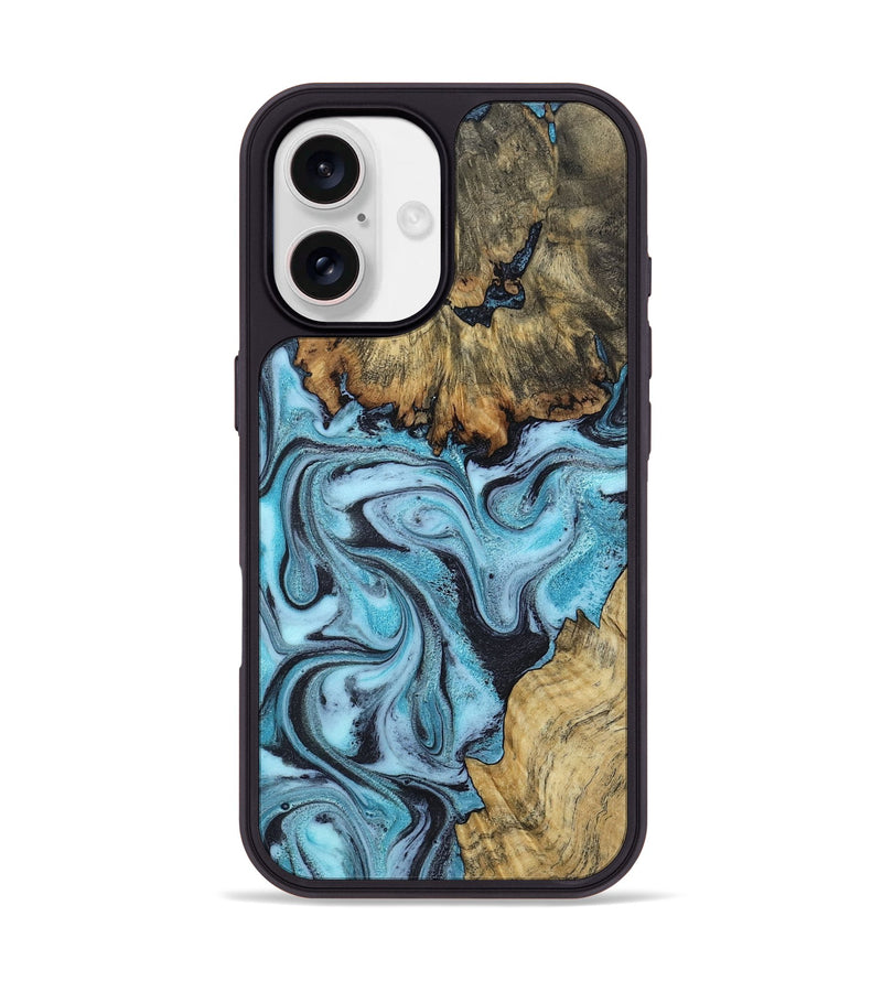 iPhone 17 Wood Phone Case - Marcia (Blue, 799566)