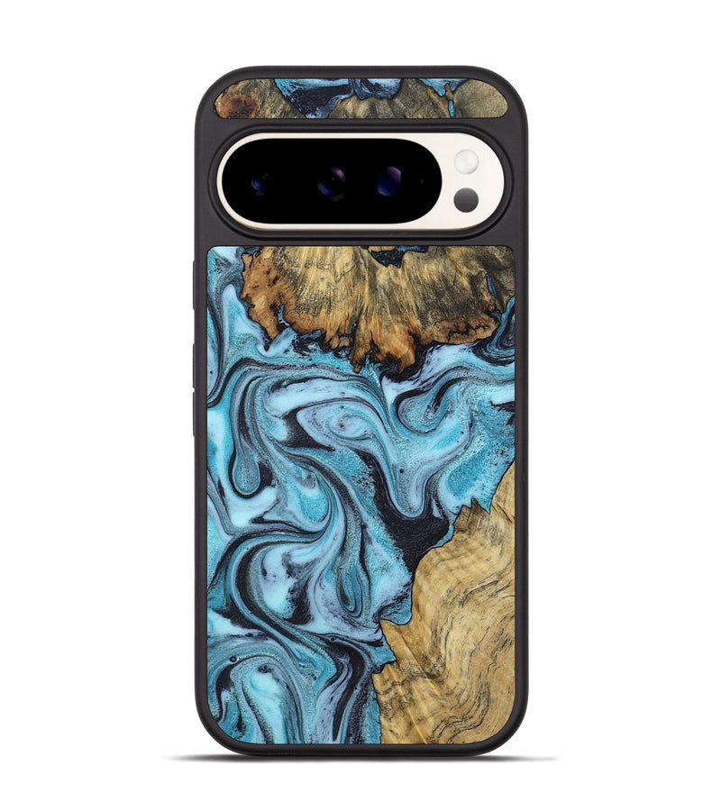 Pixel 9 Pro Wood Phone Case - Marcia (Blue, 799566)