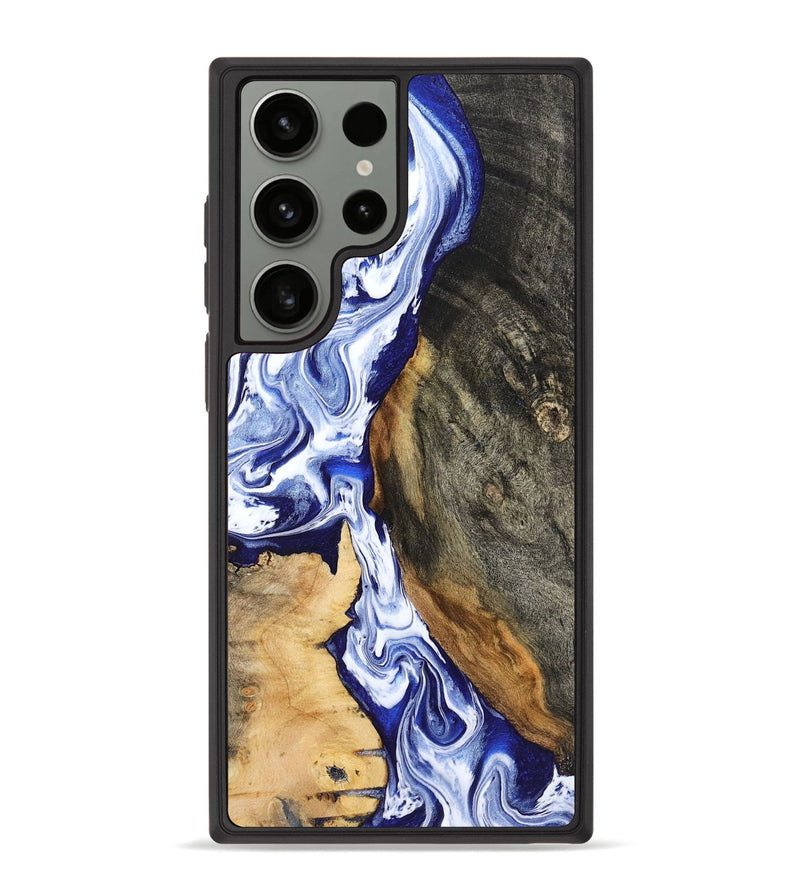 Galaxy S23 Ultra Wood Phone Case - Racheal (Blue, 799567)