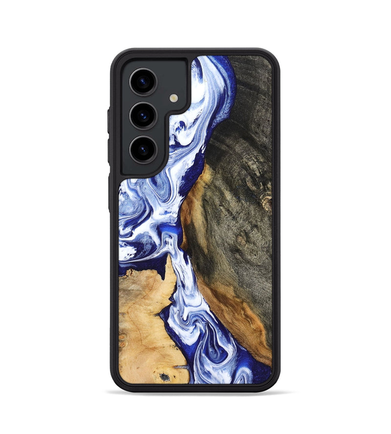 Galaxy S24 Wood Phone Case - Racheal (Blue, 799567)