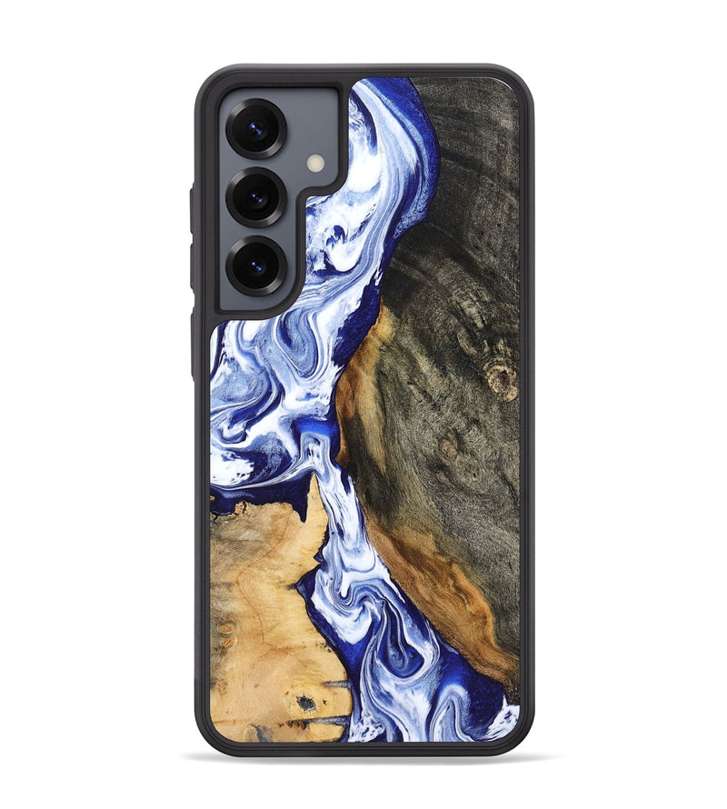 Galaxy S25 Plus Wood Phone Case - Racheal (Blue, 799567)