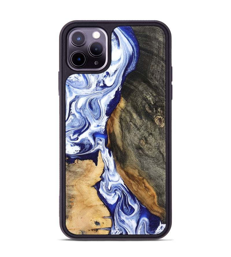 iPhone 11 Pro Max Wood Phone Case - Racheal (Blue, 799567)