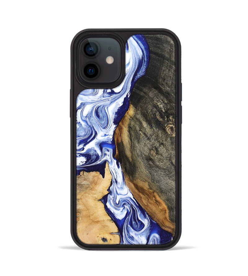 iPhone 12 Wood Phone Case - Racheal (Blue, 799567)