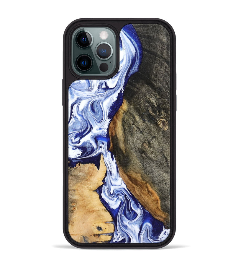 iPhone 12 Pro Max Wood Phone Case - Racheal (Blue, 799567)