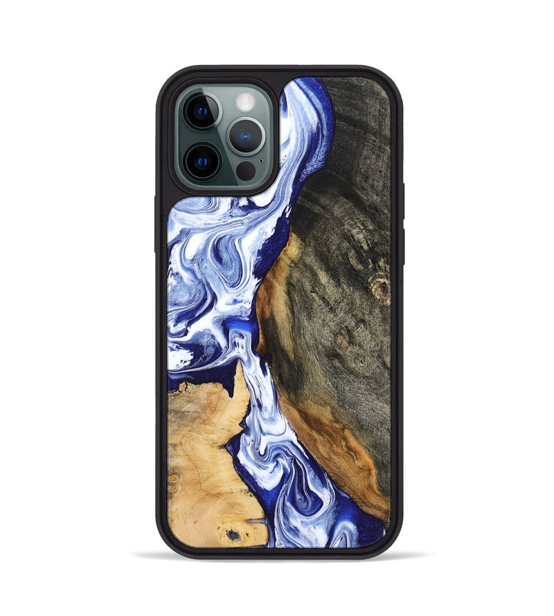 iPhone 12 Pro Wood Phone Case - Racheal (Blue, 799567)