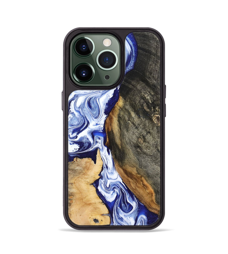 iPhone 13 Pro Wood Phone Case - Racheal (Blue, 799567)